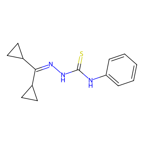 1-(Dicyclopropylmethylideneamino)-3-phenylthiourea structure