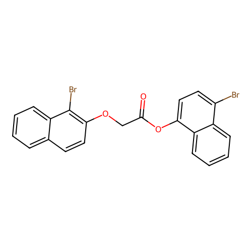 4-Bromonaphthyl 2-(1-bromo-2-naphthyloxy)acetate structure