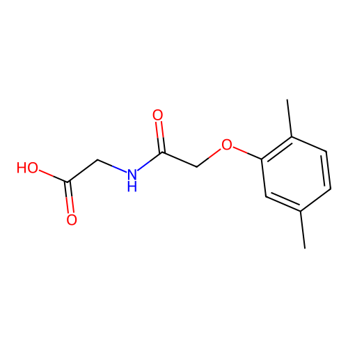 2-[2-(2,5-Dimethylphenoxy)acetamido]acetic acid structure