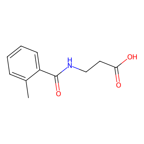 N-(2-Methylbenzoyl)-beta-alanine structure