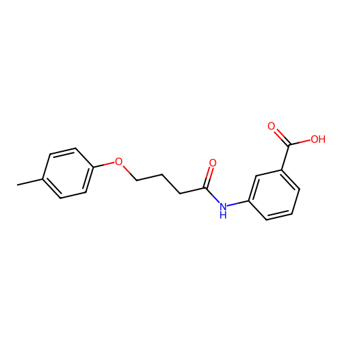 3-[4-(4-methylphenoxy)butanoylamino]benzoic Acid structure