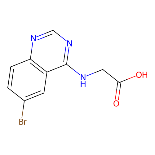 N-(6-bromo-4-quinazolinyl)glycine structure