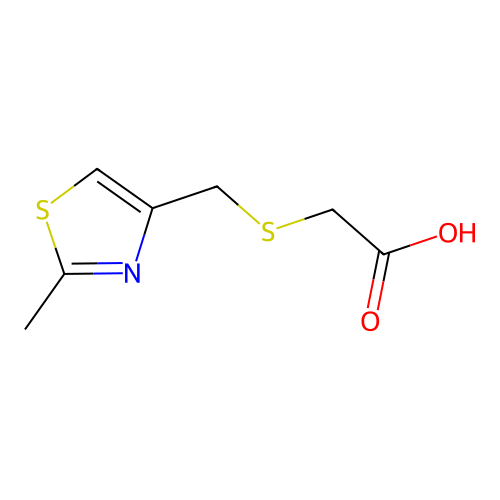 {[(2-Methyl-1,3-thiazol-4-yl)methyl]thio}acetic acid structure