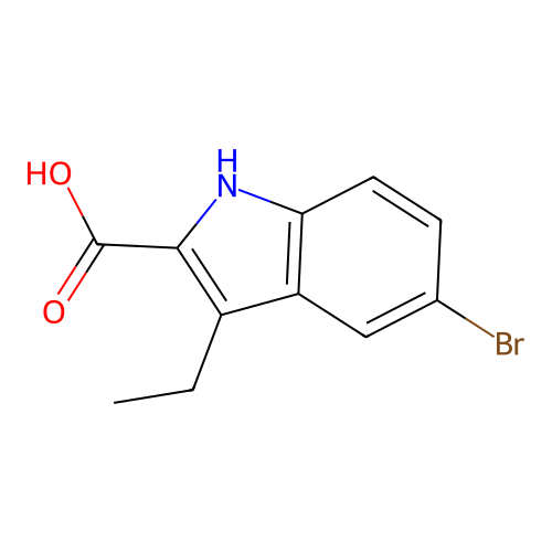 5-bromo-3-ethyl-1H-indole-2-carboxylic acid structure