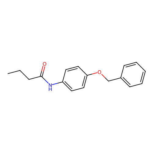 N-(4-phenylmethoxyphenyl)butanamide structure