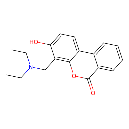 4-((diethylamino)methyl)-3-hydroxy-6H-benzo[c]chromen-6-one structure