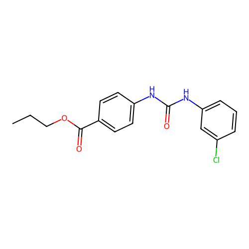 Propyl 4-[(3-chlorophenyl)carbamoylamino]benzoate structure