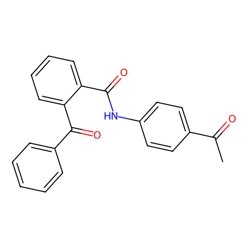 N-(4-acetylphenyl)-2-benzoylbenzamide structure