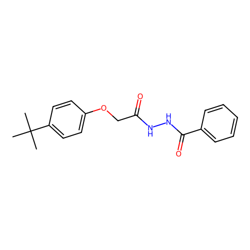 N'-[2-(4-tert-butylphenoxy)acetyl]benzohydrazide structure