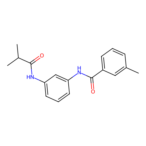 3-methyl-N-{3-[(2-methylpropanoyl)amino]phenyl}benzamide structure