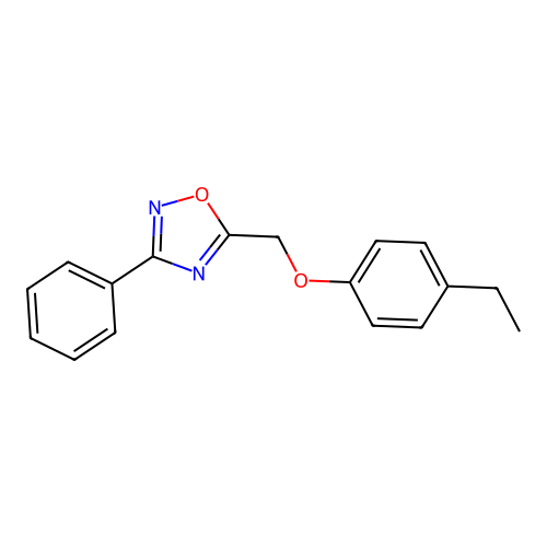 5-[(4-Ethylphenoxy)methyl]-3-phenyl-1,2,4-oxadiazole structure