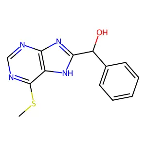 (6-(Methylthio)-9H-purin-8-yl)(phenyl)methanol structure