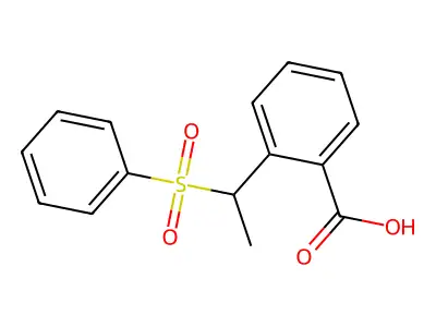 2-(1-(Phenylsulfonyl)ethyl)benzoic acid structure