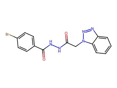 N'-[2-(1H-1,2,3-Benzotriazol-1-yl)acetyl]-4-bromobenzohydrazide structure