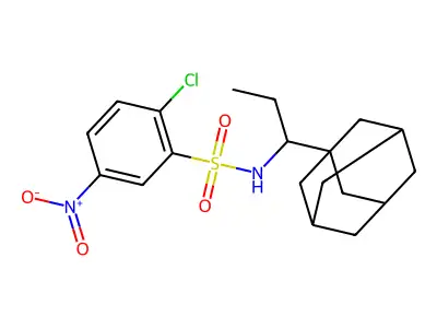 (Adamantanylpropyl)[(2-chloro-5-nitrophenyl)sulfonyl]amine structure