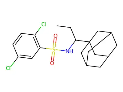 N-[1-(1-adamantyl)propyl]-2,5-dichlorobenzenesulfonamide structure