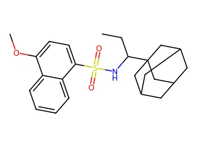 N-[1-(adamantan-1-yl)propyl]-4-methoxynaphthalene-1-sulfonamide structure