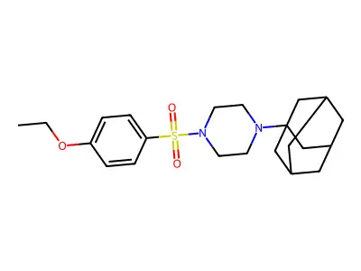 4-Adamantanyl-1-[(4-ethoxyphenyl)sulfonyl]piperazine structure