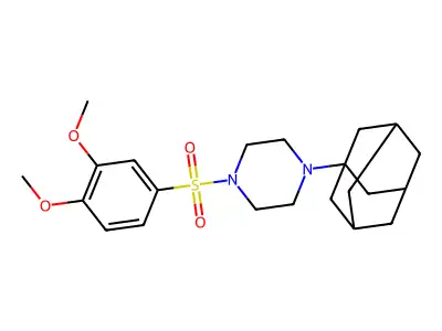 1-(Adamantan-1-yl)-4-(3,4-dimethoxybenzenesulfonyl)piperazine structure