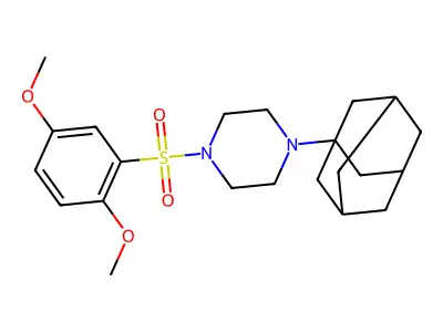 1-(Adamantan-1-yl)-4-(2,5-dimethoxybenzenesulfonyl)piperazine structure