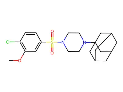 1-(1-Adamantyl)-4-[(4-chloro-3-methoxyphenyl)sulfonyl]piperazine structure