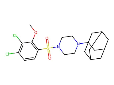 1-[(4-Adamantanylpiperazinyl)sulfonyl]-3,4-dichloro-2-methoxybenzene structure
