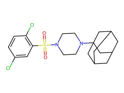 2-[(4-Adamantanylpiperazinyl)sulfonyl]-1,4-dichlorobenzene structure