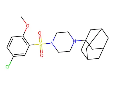 1-(1-Adamantyl)-4-[(5-chloro-2-methoxyphenyl)sulfonyl]piperazine structure