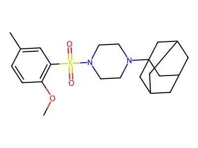 4-Adamantanyl-1-[(2-methoxy-5-methylphenyl)sulfonyl]piperazine structure