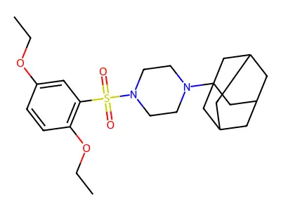1-(Adamantan-1-yl)-4-(2,5-diethoxybenzenesulfonyl)piperazine structure
