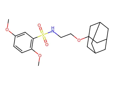 Benzenesulfonamide, N-[2-(adamantan-1-yloxy)ethyl]-2,5-dimethoxy- structure
