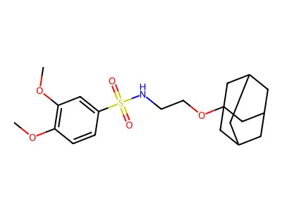 N-[2-(1-adamantyloxy)ethyl]-3,4-dimethoxybenzenesulfonamide structure