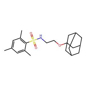 N-[2-(adamantan-1-yloxy)ethyl]-2,4,6-trimethylbenzene-1-sulfonamide structure
