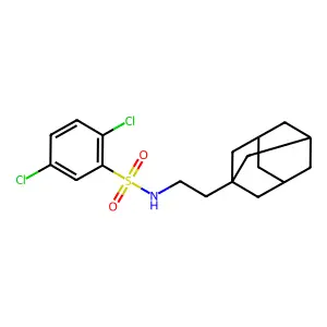 N-[2-(adamantan-1-yl)ethyl]-2,5-dichlorobenzene-1-sulfonamide structure