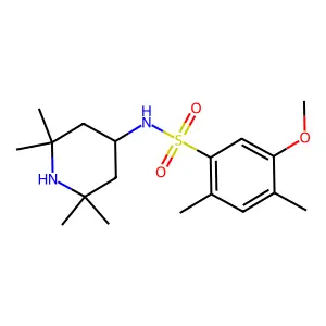5-Methoxy-2,4-dimethyl-N-(2,2,6,6-tetramethyl-4-piperidinyl)benzenesulfonamide structure
