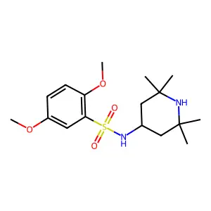 Benzenesulfonamide, 2,5-dimethoxy-N-(2,2,6,6-tetramethylpiperidin-4-yl)- structure