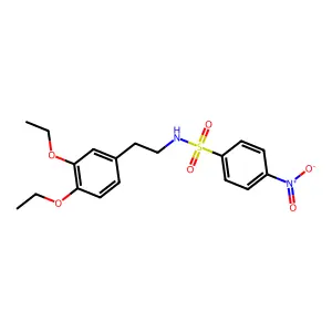 N-[2-(3,4-diethoxyphenyl)ethyl]-4-nitrobenzene-1-sulfonamide structure