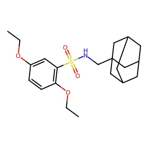 N-(1-Adamantylmethyl)-2,5-diethoxybenzenesulfonamide structure
