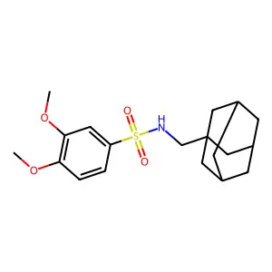 N-(1-Adamantylmethyl)-3,4-dimethoxybenzenesulfonamide structure