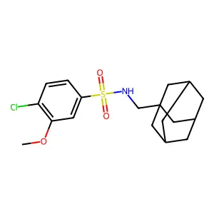 N-(1-Adamantylmethyl)-4-chloro-3-methoxybenzenesulfonamide structure