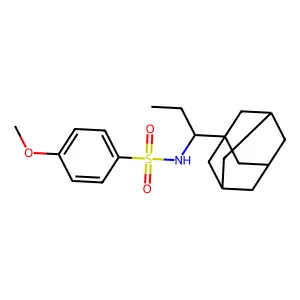N-[1-(adamantan-1-yl)propyl]-4-methoxybenzene-1-sulfonamide structure