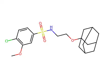 N-[2-(1-adamantyloxy)ethyl]-4-chloro-3-methoxybenzenesulfonamide structure