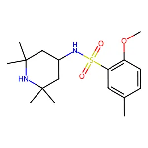 2-methoxy-5-methyl-N-(2,2,6,6-tetramethylpiperidin-4-yl)benzenesulfonamide structure