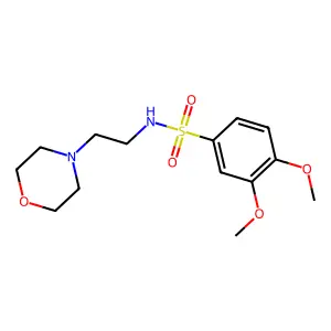 3,4-dimethoxy-N-[2-(4-morpholinyl)ethyl]benzenesulfonamide structure