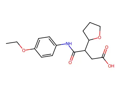 3-[N-(4-ethoxyphenyl)carbamoyl]-3-oxolan-2-ylpropanoic acid structure