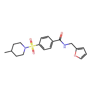 N-Furan-2-ylmethyl-4-(4-methyl-piperidine-1-sulfonyl)-benzamide structure