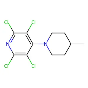 2,3,5,6-Tetrachloro-4-(4-methylpiperidin-1-yl)pyridine structure