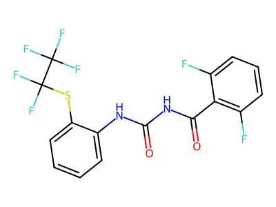 1-(2,6-Difluoro-benzoyl)-3-(2-pentafluoroethylsulfanyl-phenyl)-urea structure