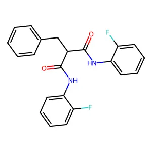 2-benzyl-N,N'-bis(2-fluorophenyl)propanediamide structure
