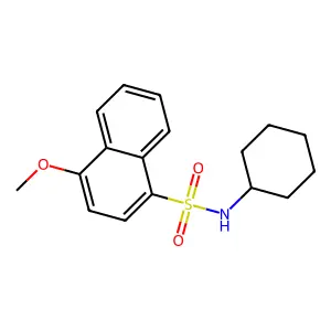 N-环己基-4-甲氧基萘-1-磺酰胺 structure